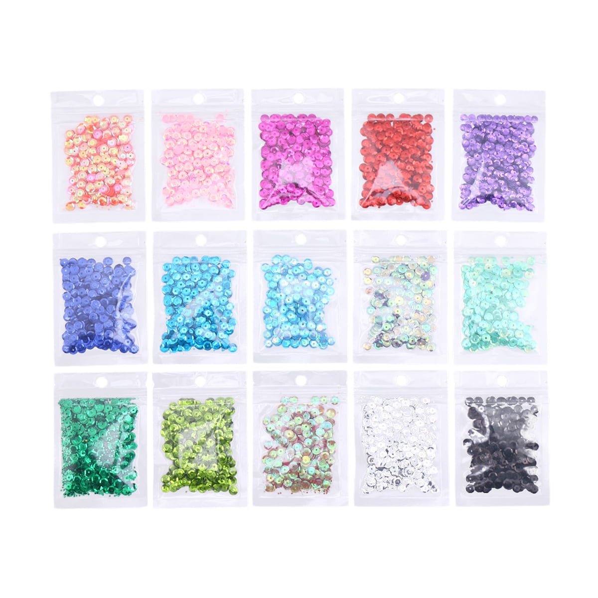 OLYCRAFT 3200pcs 10mm 3D Flower Sequins - 10 Color Plastic Paillettes For DIY Crafts, Embroidery, Jewelry - View #2