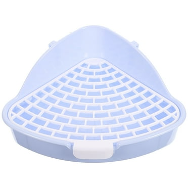 Monyance Pet Drawer Potty Rabbit Corner Litter Box Triangle Trainer Bunny Toilet Pan(9.45X7.09X4.33Inches)