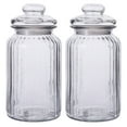 thumbnail image 1 of 2pcs Glass Sealing Jars Airtight Hinged Lids Pickles Cereals Dry Food Storage Transparent Jars Kitchen Canisters Capacity, 1 of 11