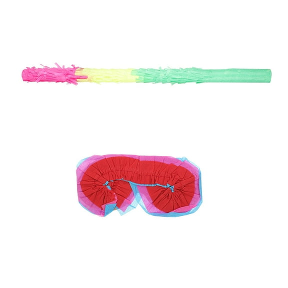 Monyance Pinata Stick Set Pinata Stick and Blindfold Set for Kids' Birthday Parties(19.69X0.98X0.98Inches)