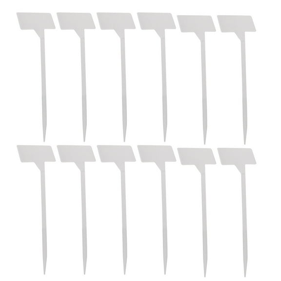 Monyance Plant Marker 25 Potted Labels T Type Gardening Stakes Flower Marker 30cm(11.81X3.54X0.04Inches)