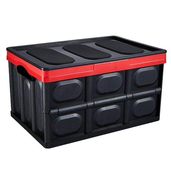 Monyance Plastic Storage Box Car Trunk Foldable Organizer Car Trunk Storage Box Car Storage Box Plastic Multifunctional SUV Storage Box Size S (Black)(16.54X11.42X10.63Inches)