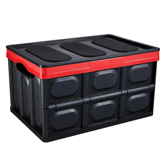 Monyance Plastic Storage Box Car Trunk Foldable Organizer Car Trunk Storage Box Car Storage Box Plastic Multifunctional SUV Storage Box Size S (Black)(16.54X11.42X10.63Inches)