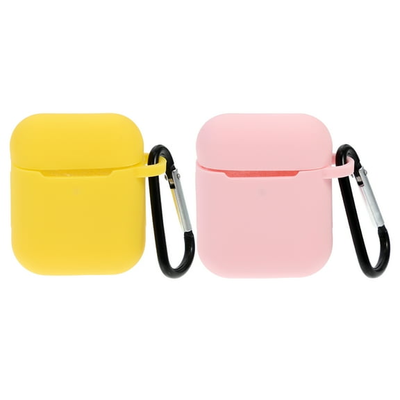 Monyance Portable Headphone Shell Earphone Case Headphone Wireless Cover Box Silicone Carrying Pouch Container Protection Shell Earbud Holder Charging(2.36X1.97X0.79Inches)