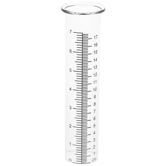 Monyance Rain Meter 2 Pcs Professional Rain Gauge Tube Practical Glass Rain Measuring Cylinder(8.27X2.2X2.2Inches)