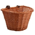 thumbnail image 1 of Monyance Rattan Basket Vintage Wicker Bike Basket with Straps - Brown(13.78X10.24X8.66Inches), 1 of 10
