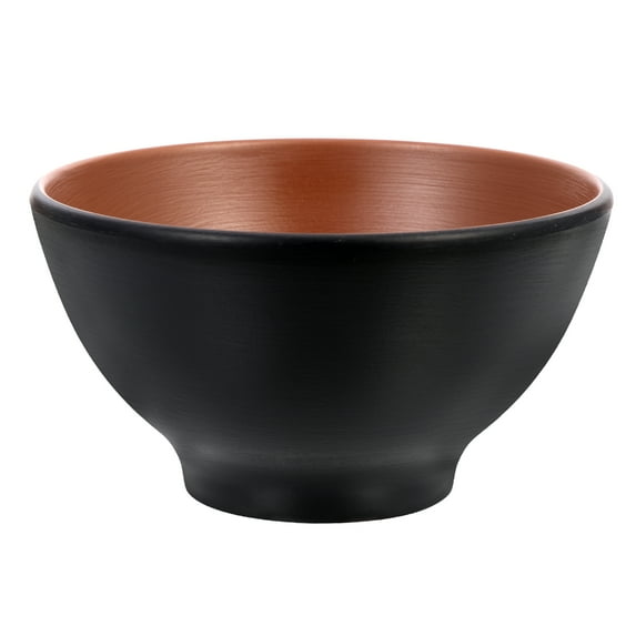 Monyance Retro Soup Bowl Melamine Japanese Ramen Noodle Bowl 4.6" - Black(4.72X4.72X2.56Inches)