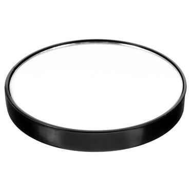 Monyance Round Mirror 7.5cm 10X Glass Mirror Wall Small Round Compact Makeup Mirror Pocket Cosmetic Mirror Magnification Bathroom Makeup Tool with 2 Suction Cups/Suckers(Black)