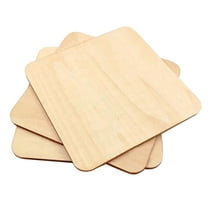 Monyance Round Wood Piece DIY Wood Pieces for Crafting Wooden Models (50pcs)(1.57X1.57X0.12Inches)