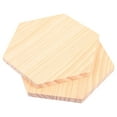 thumbnail image 1 of Monyance Solid Wood Board 2pcs Unfinished Hexagon Wood Panels for DIY Art and Home Decor(3.94X3.35X0.2Inches), 1 of 10