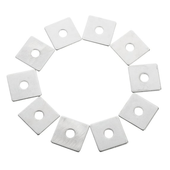 Monyance Square Washers for Industry 10Pcs Stainless Steel Square Washers for Screws and Bolts(1.18X1.18X0.08Inches)