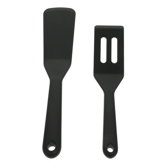 Monyance Steak Shovels 2Pc Silicone Spatula Set Heat Resistant Nonstick Cooking Turner Rubber Kitchen(10X1.97X0.47Inches)