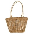 thumbnail image 1 of Monyance Straw Woven Basket 1pc Simple Style Straw Woven Craft Basket Flower Basket Desktop Basket Decor(8.66X4.72X2.36Inches), 1 of 10