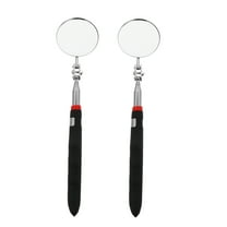 Monyance Swivel Inspection Mirror 2pcs Inspection Tool Telescopic Flexible Stick Swivel Round Inspection Mirror(9.45X2.05X0.59Inches)