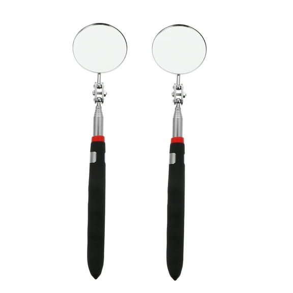 Monyance Swivel Inspection Mirror 2pcs Inspection Tool Telescopic Flexible Stick Swivel Round Inspection Mirror(9.45X2.05X0.59Inches)