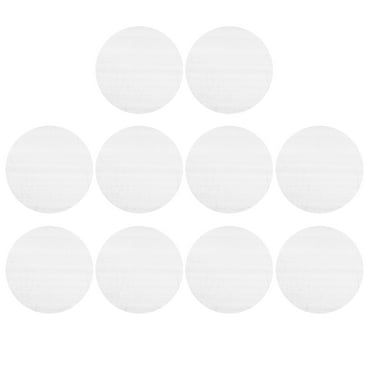 Monyance Thickened Plastic Tablecloth 10 White Round Tablecloths for Weddings and Parties(62.99X62.99X0.04Inches)