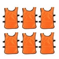 thumbnail image 1 of Monyance Training Vest 6pcs Orange Football Vest Kids Breathable Pinnies Scrimmage Vest Football Training Waistcoat Clothes for Child(19.29X11.61X0.08Inches), 1 of 10