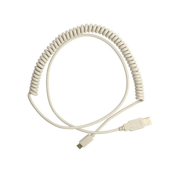 Monyance Type-c Keyboard Cable Pro Coiled Keyboard Cable USB Type-C Accessories (Light Grey)(39.37X0.47X0.24Inches)