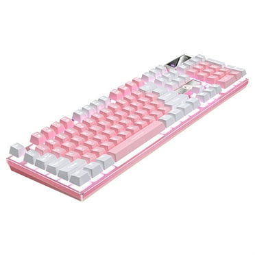 Monyance USB Keyboard Gaming Keyboard 104 Keys Wired RGB Full Size Silent for PC(17.13X5.12X0.98Inches)