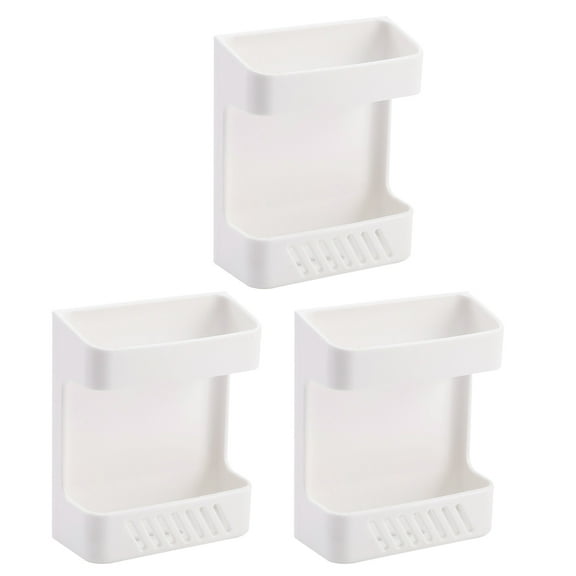 Monyance Wall Storage Rack Wall-Mounted Storage Box Set for Home Use - White(4.25X3.46X1.5Inches)