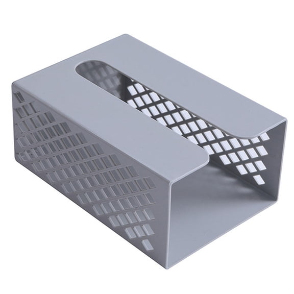 Monyance Wall Tissue Box Wall Mounted Roll Holder Box Dispenser for Kitchen Bathroom Grey(7.48X5.12X3.35Inches)
