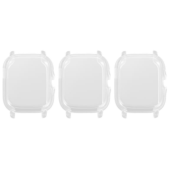 Monyance Watch Cover Watch Case Transparent Screen Bumper Protector Smartwatch Shells Frame Accessories Frame Glass Tpu Cap Cases Protector(1.97X1.38X0.39Inches)