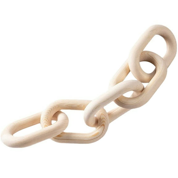 FRCOLOR Wood Chain Link Decor Rustic Home Decor for Farmhouse Coffee Table Bookshelf