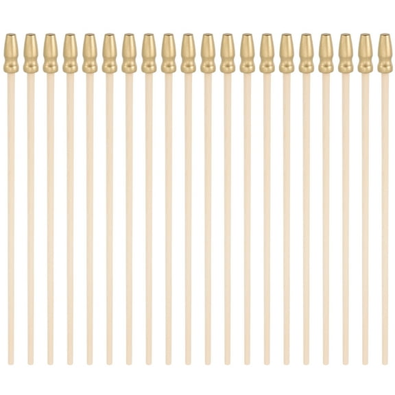 Monyance Wood Flag Pole 20Pcs Wooden Handheld Flagpoles for Desk Decor(10.47X0.39X0.39Inches)