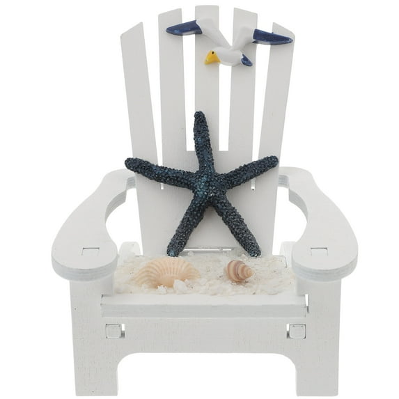 Monyance Wooden Crafts Adirondack Wooden Chair Nautical Decoration(3.54X3.54X3.74Inches)