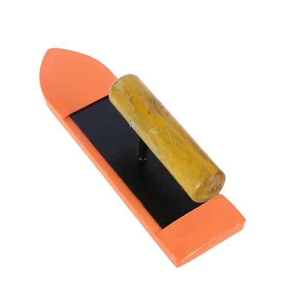 Monyance Wooden Handle Scraper Knife Wooden Handle Plaster Trowel Sponge Bottom Wall Paint Floor Tiles Cleaner Caulk Scraper Bricklayer Construction Tool(9.76X3.03X0.43Inches)