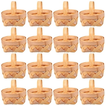 Monyance Woven Basket Wicker Storage Baskets with Handles - 16Pcs(2.56X1.97X1.38Inches)