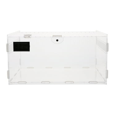 Monyance acrylic reptile box Reptile Breeding Box Acrylic Reptile Box Transparent Reptile Breeding Box Tarantula Cage Tank(11.81X7.87X5.91Inches)