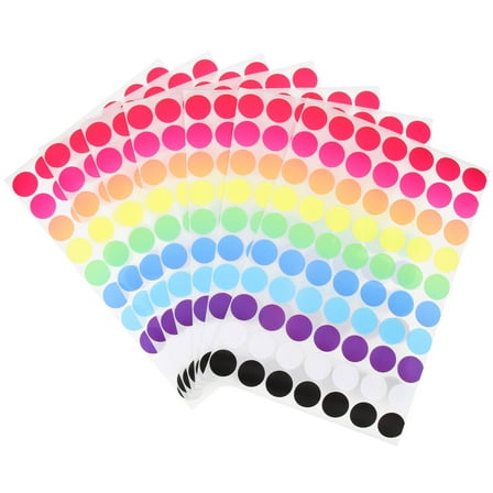 Monyance adhesive dot labels 20 Colorful Dot Stickers for Labeling and Classifying (70 characters)(0.75X0.75X0.16Inches)