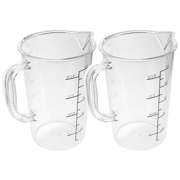Monyance apartment essentials 500ml Glass Measuring Cups Set for Kitchen and Lab(5.12X3.54X2.56Inches)
