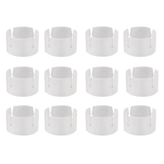 FRCOLOR Balloon Rings Buckle for Party Use Made of Plastic White Color 60 Pieces Easy to Operate