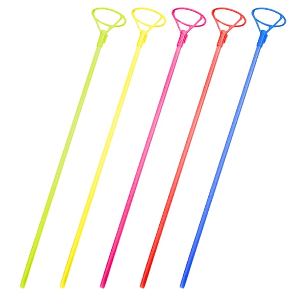 Monyance balloon cups and sticks 10 Pieces Colorful Balloon Sticks Holders with Cups for Wedding Party Holidays Anniversary Decor(Random Color)(15.75X0.08X1.18Inches)