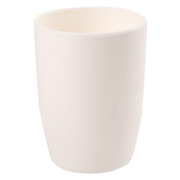 Monyance bathroom tumbler cup Plastic Bathroom Tooth Mug Break-Resistant Unbreakable Drink Cups for Water Coffee Milk Juice Tea 201-300ML (White)(3.86X2.95X2.95Inches)