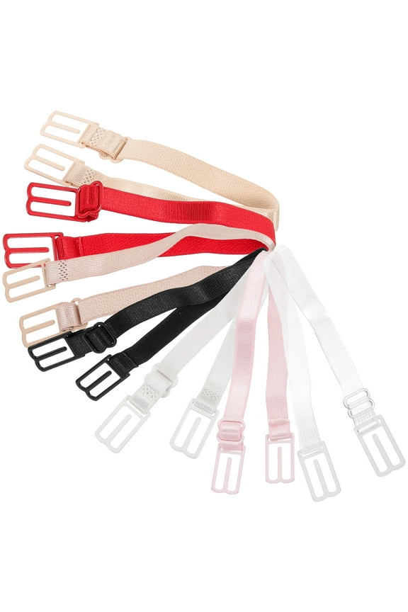bra belt buckle Clear Back Bra Strap Holder Adjustable Clips for Women - 7 Pcs(9.65X0.55X0.2Inches)