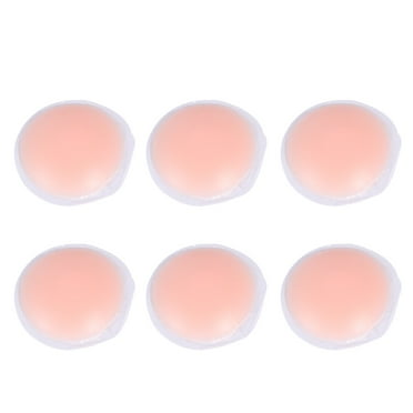 Monyance breast pasties 12 Pcs/6 Pairs Round Shape Adhesive Silicone Covers Pads Reusable Breast Pasties with Box for Women Ladies(2.76X2.76X0.24Inches)