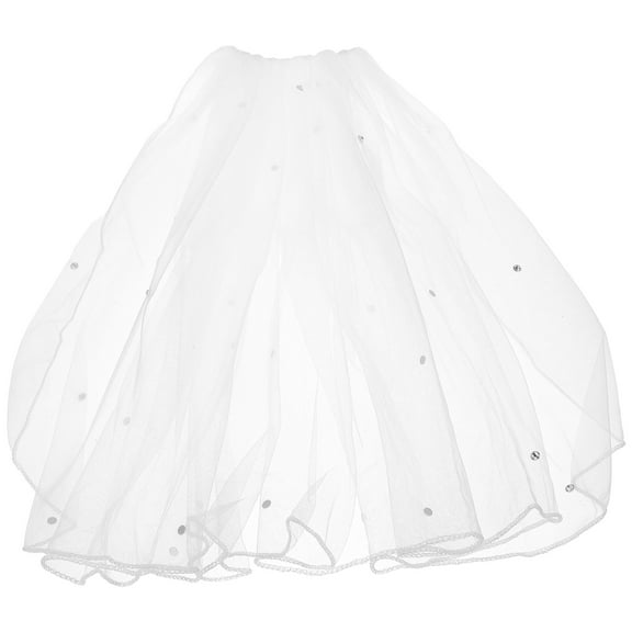 Monyance bride veil Wedding Veil Bridal Veil Women Veil Bride Tulle Veil for Bachelorette Party Engagement(16.93X7.87X0.39Inches)