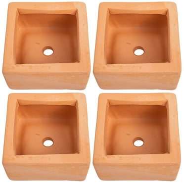 Monyance clay pots for plants 4Pcs Terracotta Planter Clay Planting Pot Terracotta Pots Plant Pot Desktop Flowerpot(3.54X3.54X1.97Inches)