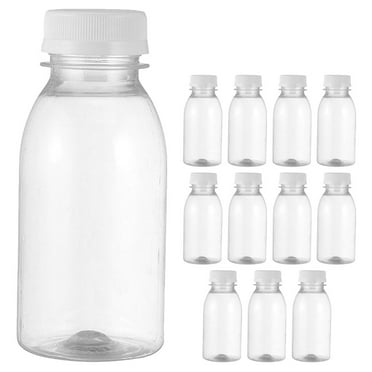 Monyance clear beverage bottles 12Pcs 100ml Reusable Plastic Juice Bottles with Caps for Home & Travel(1.57X1.57X4.72Inches)