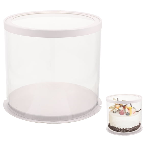 Monyance clear cake carrier Clear Cake Carrier 2pcs Round Cake Box 8" Bakery Display for Events(11.42X11.42X9.45Inches)