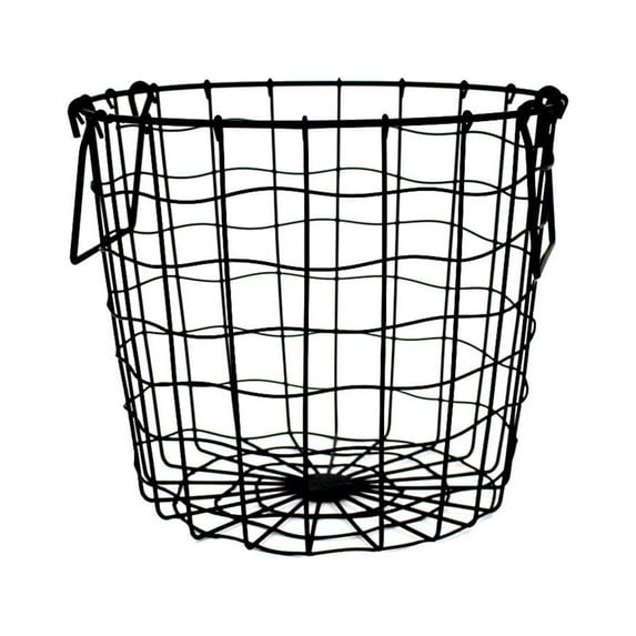 Monyance collection basket Modern Metal Laundry Basket with Handles - Large Storage Hamper for Home Bedroom(9.84X9.84X8.66Inches)