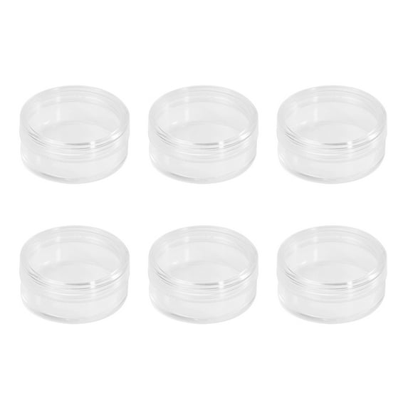 Monyance cream containers Bottles Travel Cream Minijar Transparent Container Jewelry Bottle Sample Containers Makeupbeads Empty Storage Lidbox(1.97X1.97X0.79Inches)
