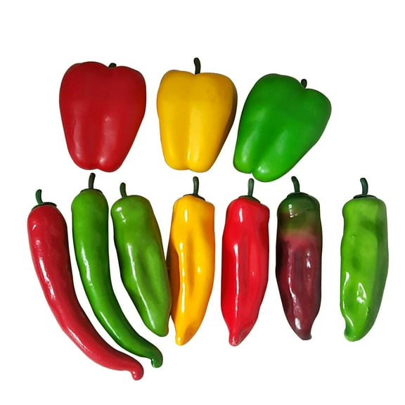 Monyance decorative vegetable 10 Artificial Chili Peppers Simulation Vegetables Home Decoration(3.86X2.83X2.83Inches)