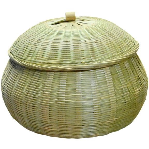 Monyance decorative woven basket Wicker Mini Storage Basket with Lid - 11cm(4.33X4.33X4.33Inches)