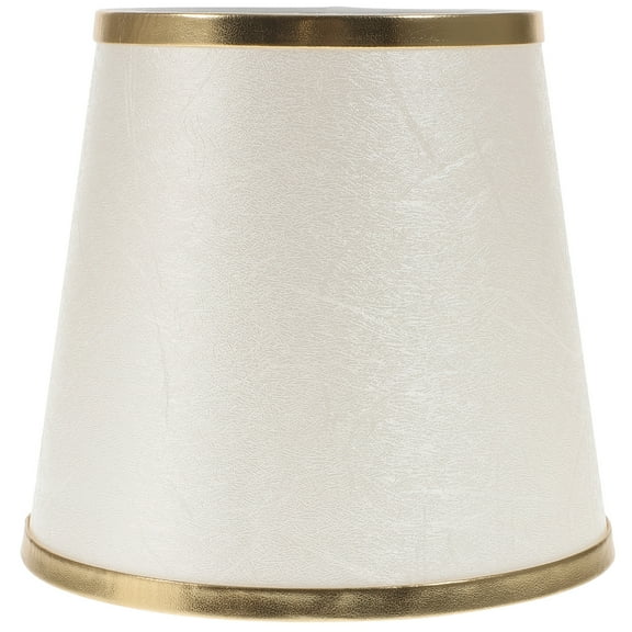 FRCOLOR White Fabric and Iron Lamp Shade for Table Desk Wall or Floor Lamps Clip On Design 1 Piece