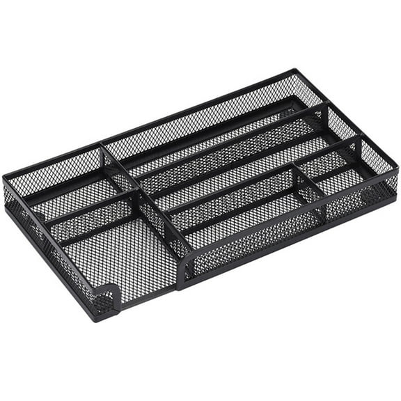 Monyance desk organizer tray Drawer Organizer 6-grid Mesh Drawer Organizer Office Organization Organizer(11.02X6.1X1.38Inches)