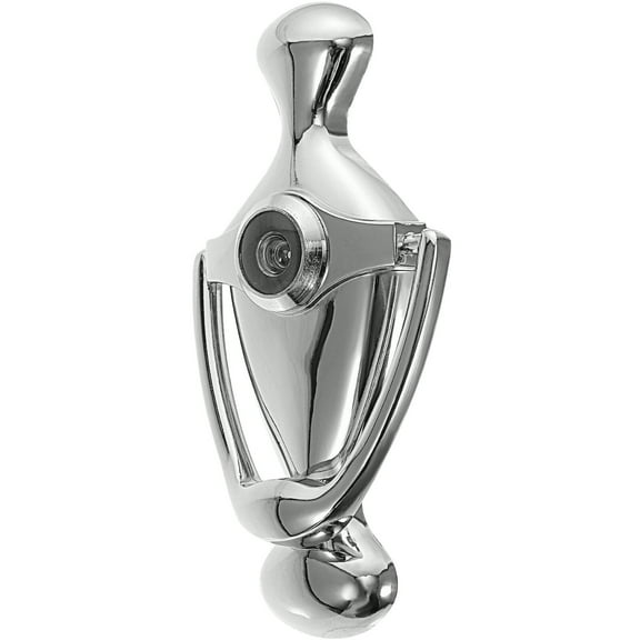 Monyance door knocker with peephole Antique Brass Peephole Door Knocker with Viewer 160 degree Glass Len(5.75X2.99X0.98Inches)